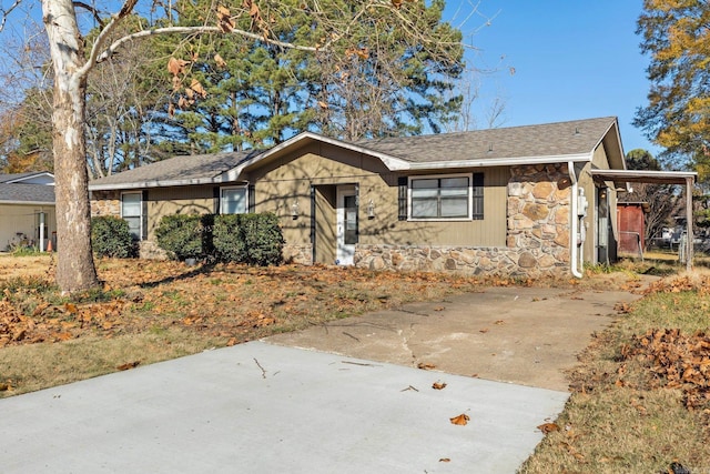 view of ranch-style home