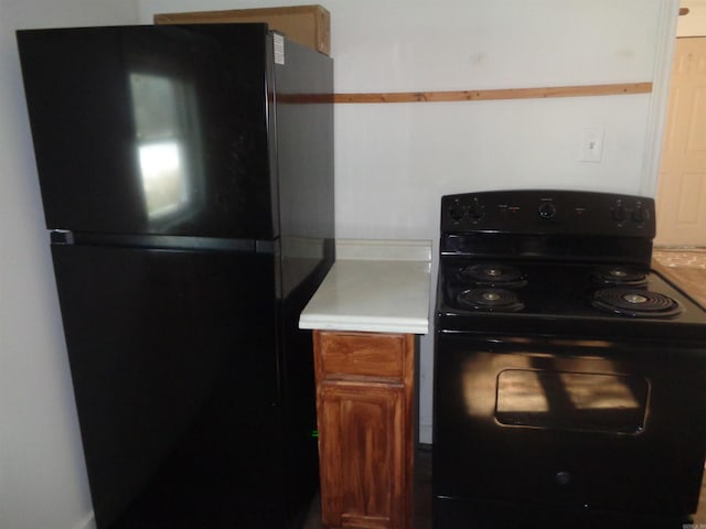 kitchen featuring black appliances