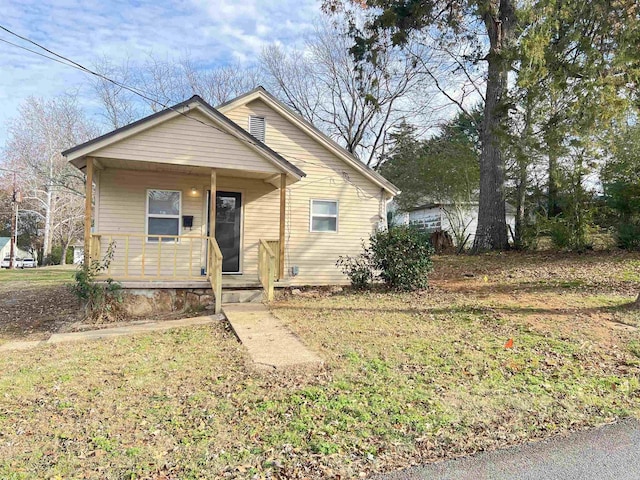 bungalow featuring a porch