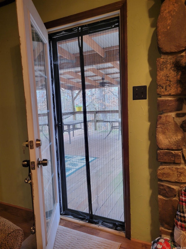 doorway featuring french doors