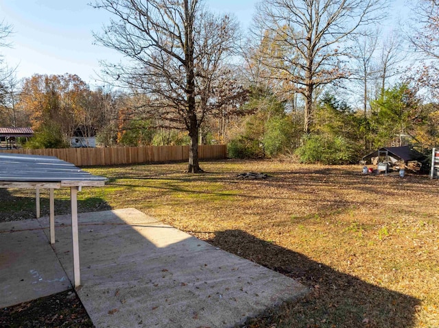 view of yard featuring a patio area