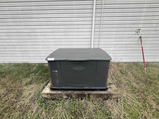 exterior details with a wood stove