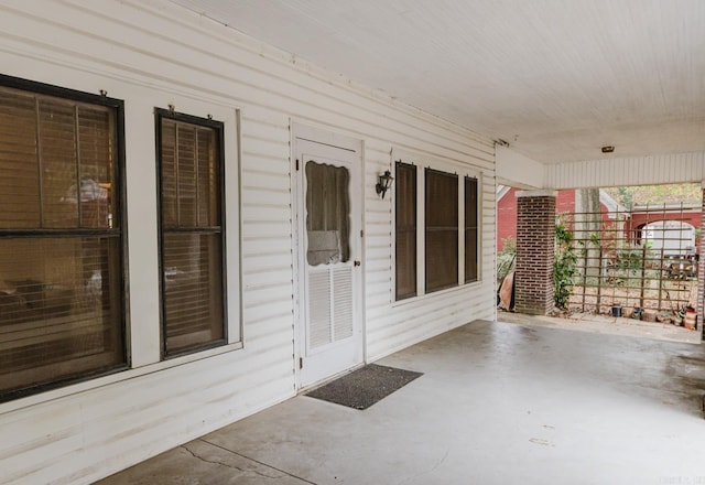 view of patio with covered porch