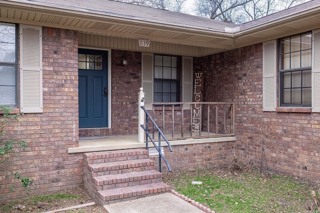 entrance to property with covered porch