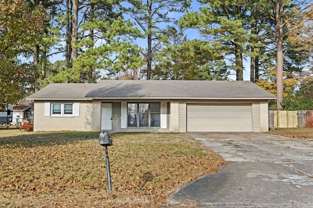 single story home featuring a garage