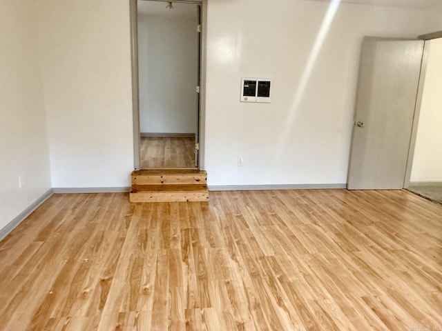 empty room featuring light hardwood / wood-style flooring