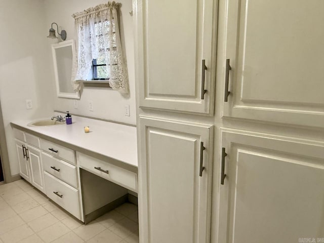 bathroom featuring vanity and tile patterned floors