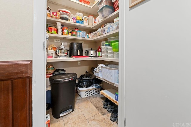 view of pantry