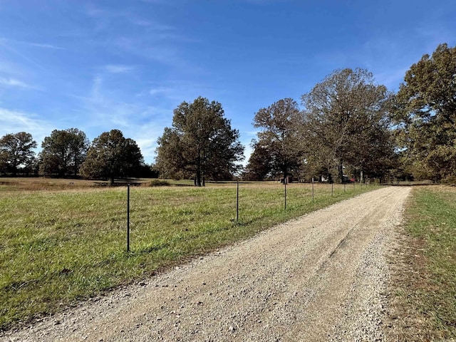 view of street featuring a rural view