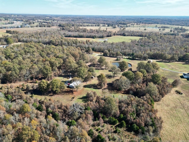 aerial view with a rural view