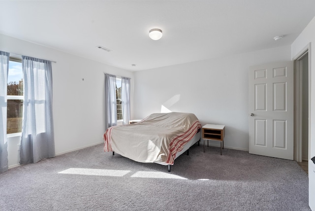 bedroom with carpet