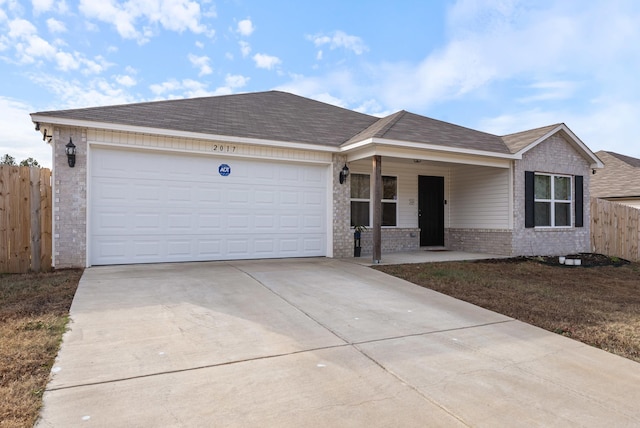 ranch-style house with a garage