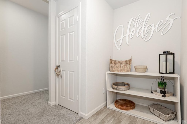 hallway featuring light hardwood / wood-style floors