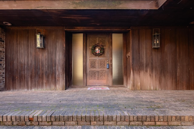 view of doorway to property