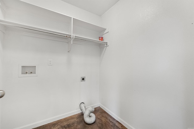 laundry room featuring washer hookup and electric dryer hookup