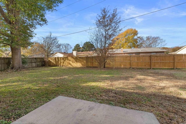 view of yard with a patio