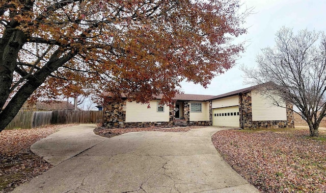 ranch-style house with a garage