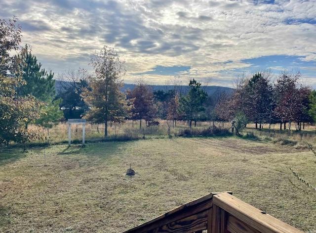 view of yard featuring a rural view