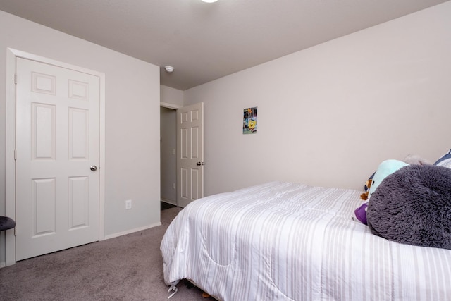 bedroom featuring carpet