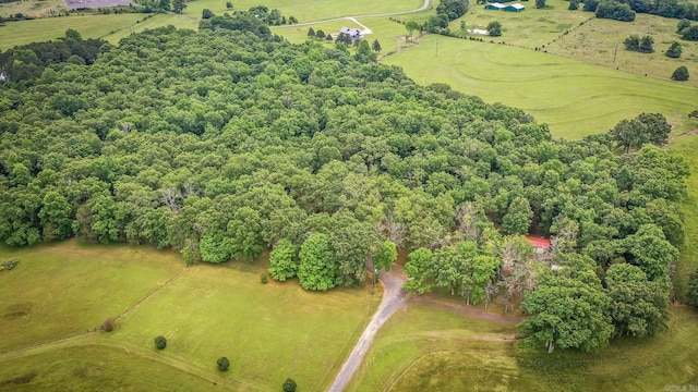 bird's eye view featuring a rural view