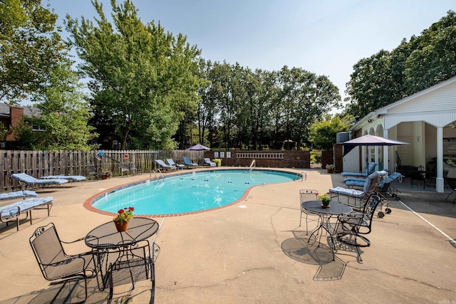 view of pool with a patio