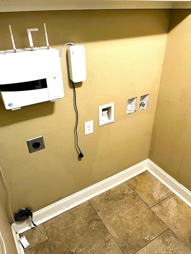 laundry room with hookup for an electric dryer and washer hookup