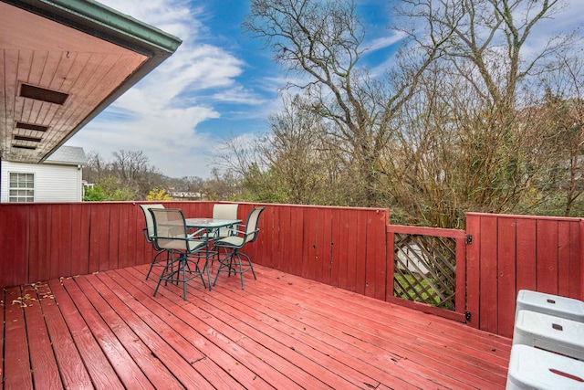 view of wooden terrace