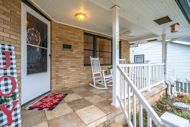 entrance to property with a porch