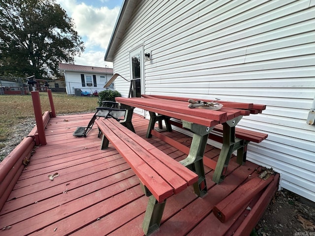 view of wooden deck