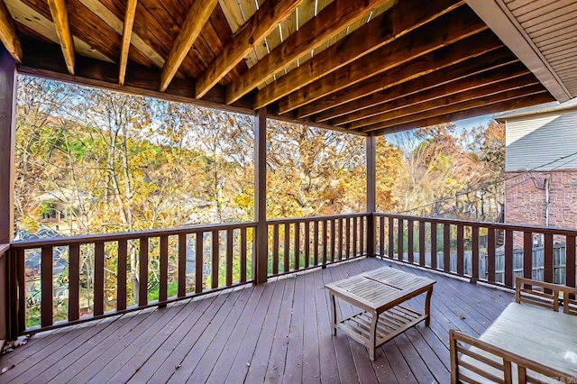 view of wooden terrace