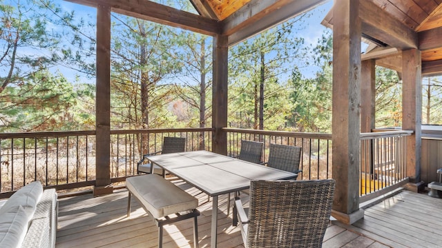 view of wooden terrace