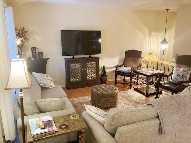 living room featuring hardwood / wood-style floors