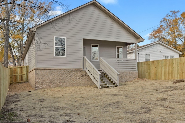 view of rear view of property