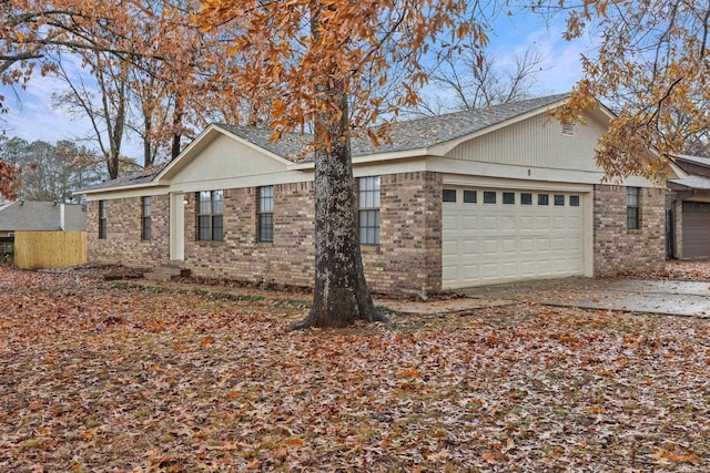 view of property exterior with a garage