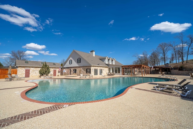 view of pool with a patio area