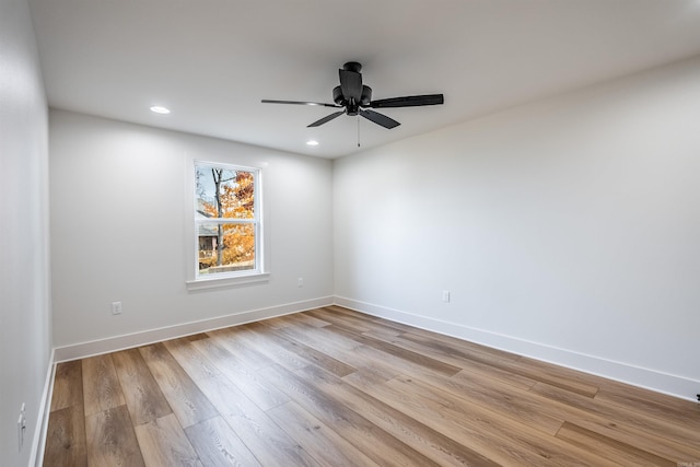 110 Eagle Ridge Dr, Maumelle, AR 72113 - spare room featuring ceiling fan and light hardwood / wood-style floors