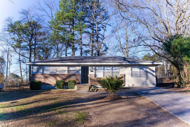 view of ranch-style house