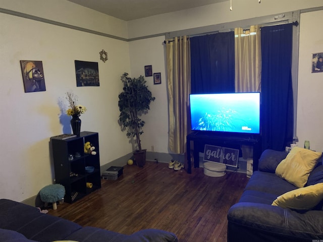 living room featuring hardwood / wood-style floors