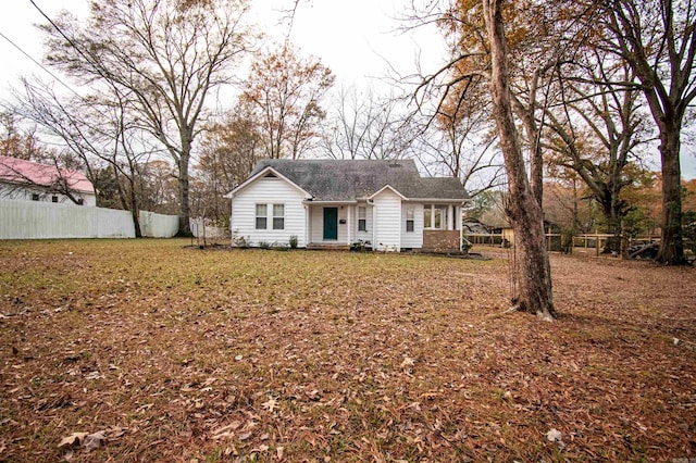 view of single story home