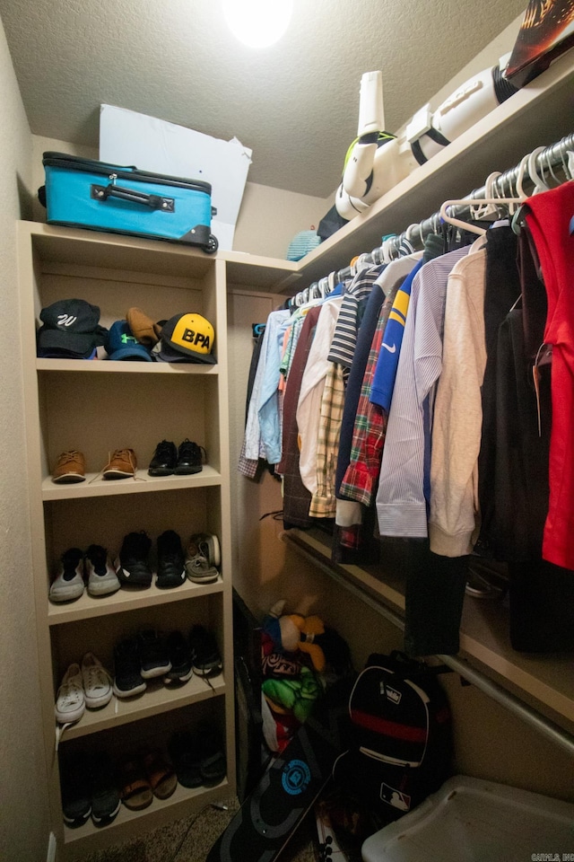 view of walk in closet