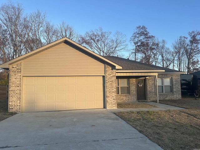 ranch-style house with a garage