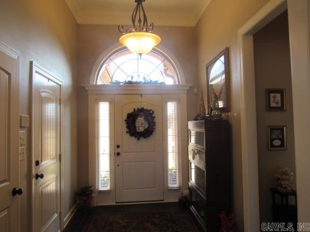 foyer with ornamental molding