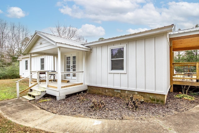 exterior space featuring a deck