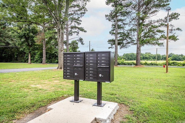 exterior space with a mail area