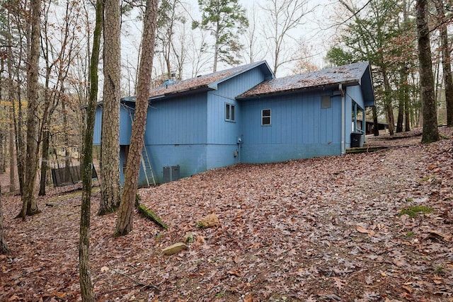 view of property exterior with cooling unit