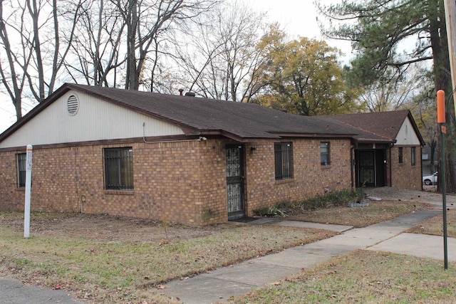 view of single story home