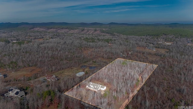 aerial view featuring a mountain view