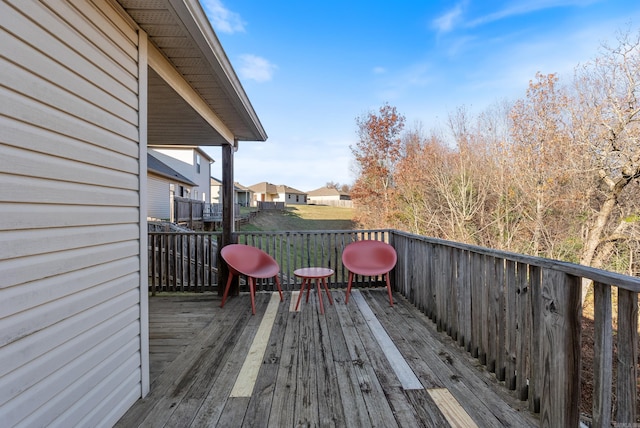 view of wooden terrace