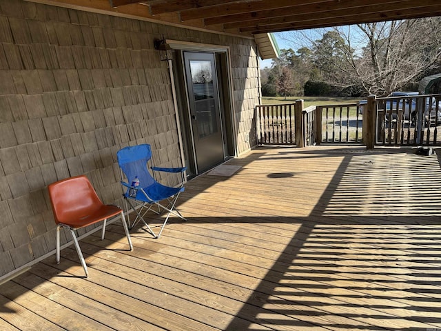 view of wooden terrace