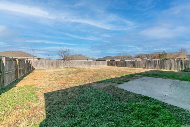 view of yard featuring a patio